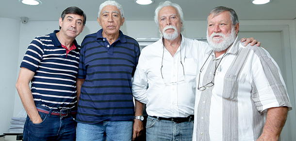 Marcos Milanez, Germar Pereira, Hugo Perez e Osvaldo Rossato