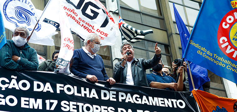 Dirigente do SINTETEL, Marcos Milanez, defende a continuidade da desonerao da folha de pagamento