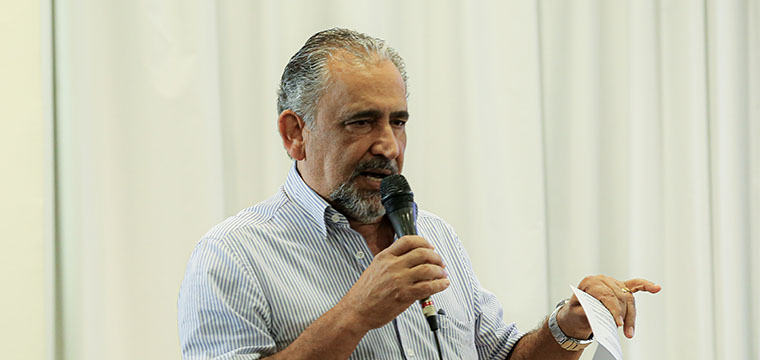 Presidente do SINTETEL, Gilberto Dourado, explica os objetivos do curso
