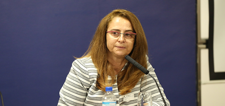 Cristiane do Nascimento, diretora Social do SINTETEL, ressalta a luta das mulheres da categoria