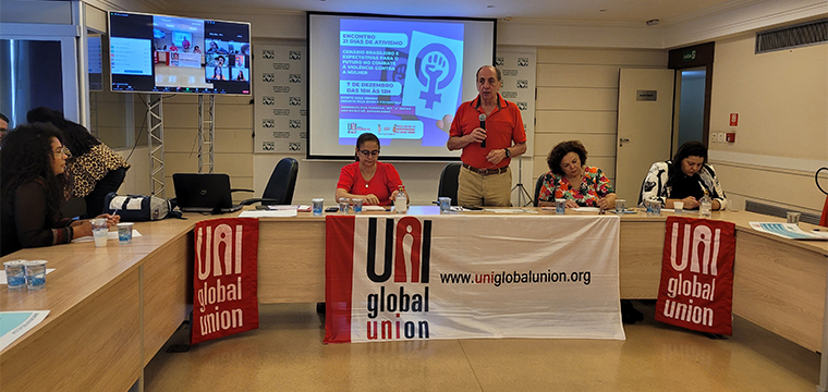 Ricardo Patah, presidente da UGT e anfitrio neste evento, fez a abertura do encontro