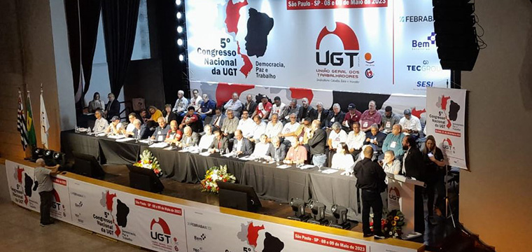 Mesa condutora do 5º Congresso Nacional da UGT
