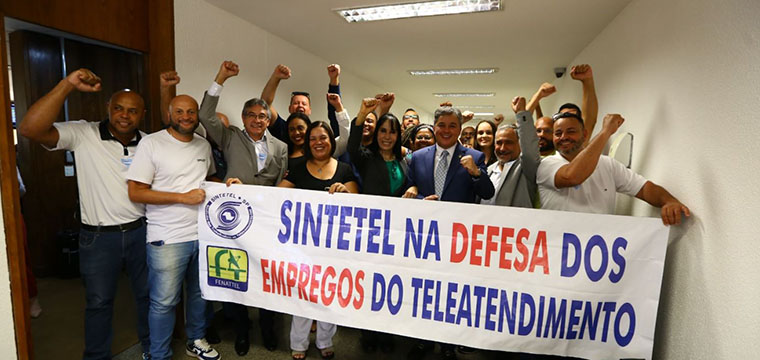 Dirigentes do SINTETEL e a presidente da Feninfra, Vivien Suruagy, apoiam o Projeto do senador Efraim Filho