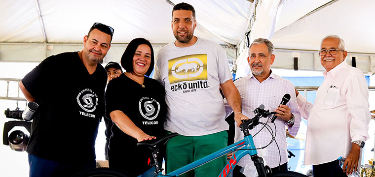 Luiz Gustavo da TEL de Rio Preto ganhou uma bike