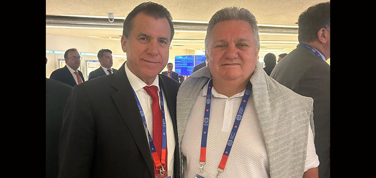 Luiz Marinho, ministro do Trabalho e Emprego e Mauro Britto, secretrio Geral do SINTETEL