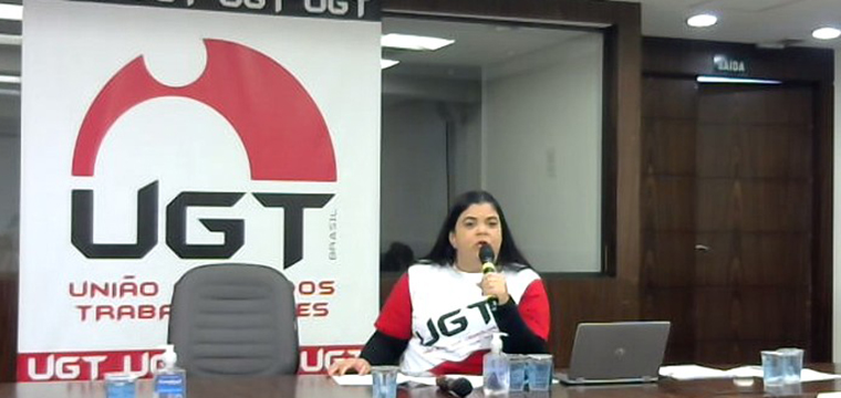 Maria Edna Medeiros, secretria da Mulher da UGT e diretora do SINTETEL