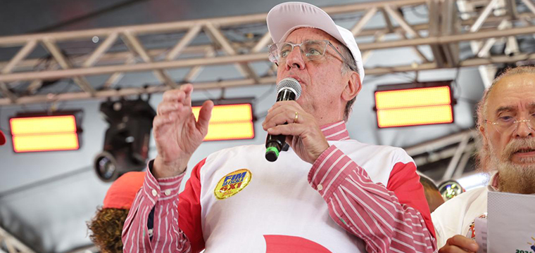 Ricardo Patah, presidente da UGT, deu o seu recado � classe trabalhadora