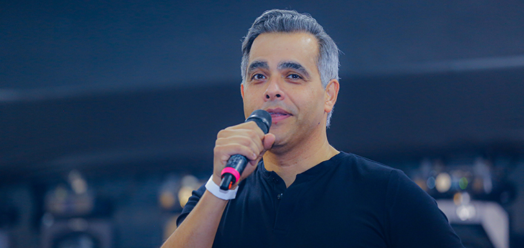Marco Jardini, da Icomon; participa do evento com os trabalhadores